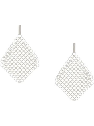 Saskia Diez Mesh Earrings - Silver