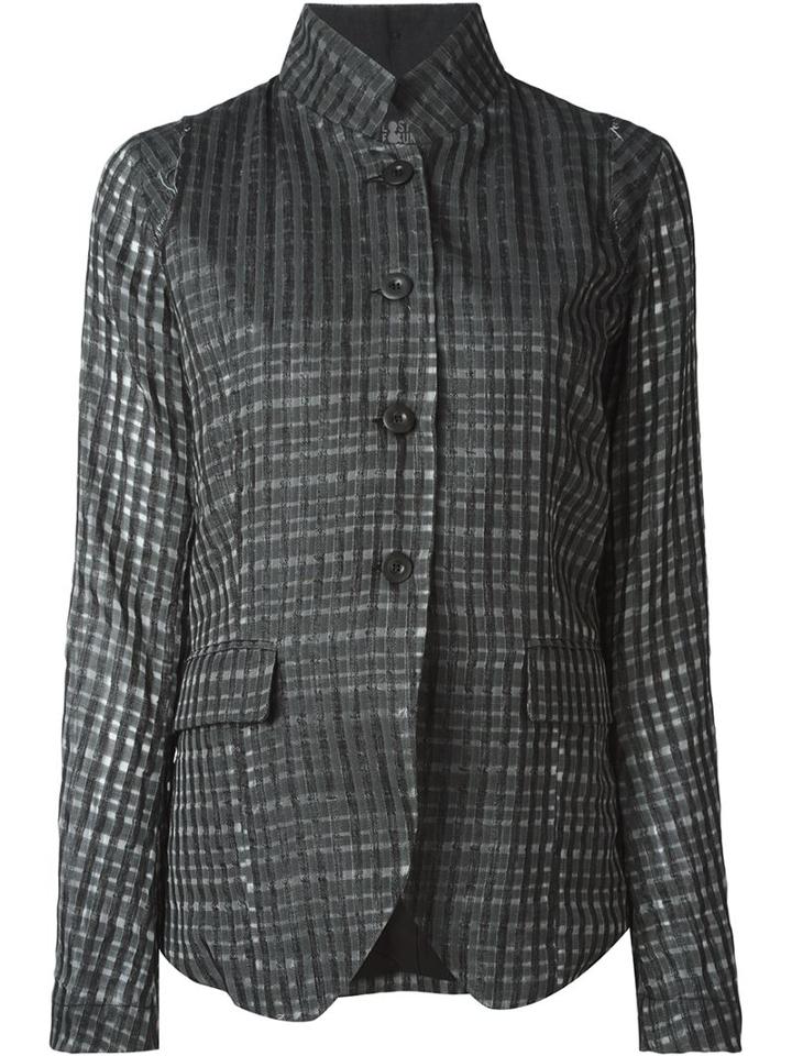 Lost And Found High Collar Check Blazer