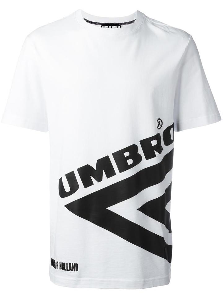 House Of Holland Umbro Print T-shirt, Adult Unisex, Size: Small, White, Cotton
