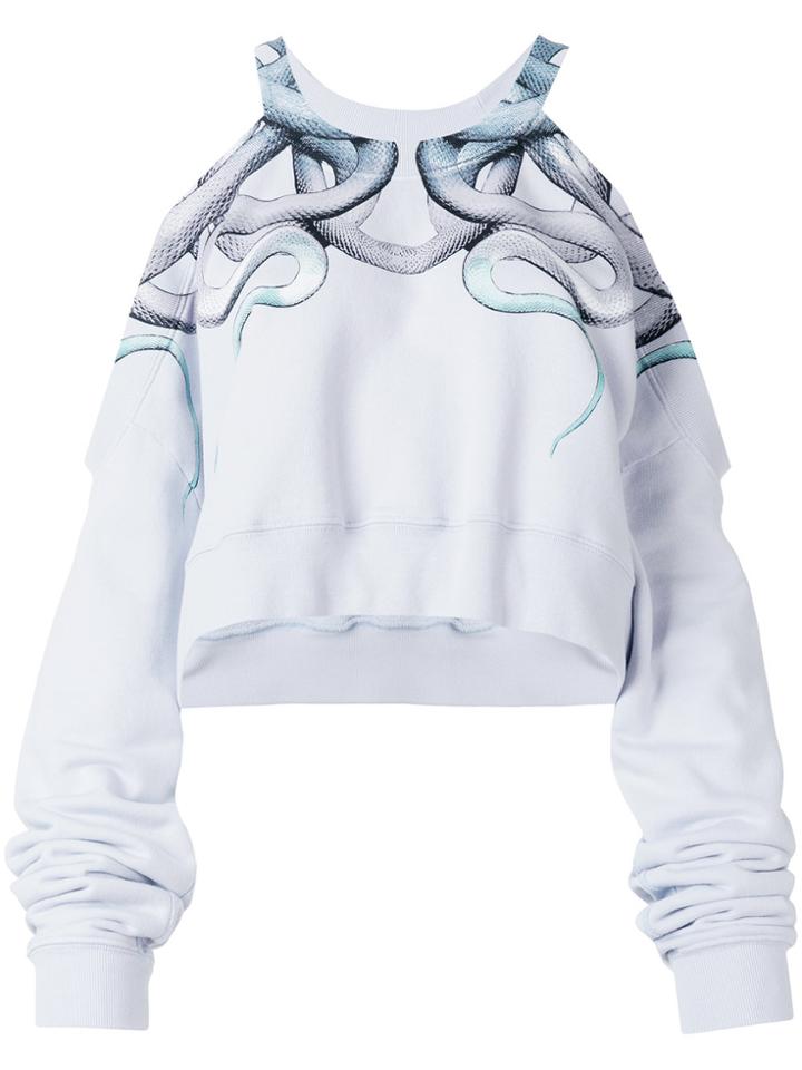 Marcelo Burlon County Of Milan Snakes Crewneck Sweatshirt - Blue