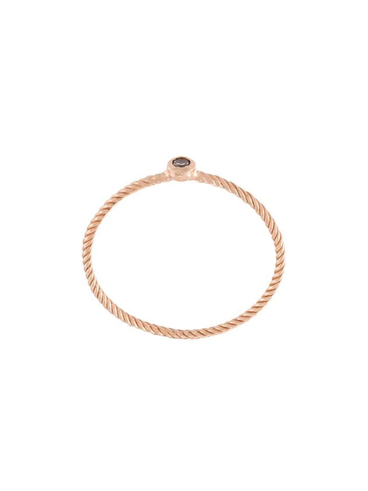 Wouters & Hendrix Gold Single Champagne Diamond Ring