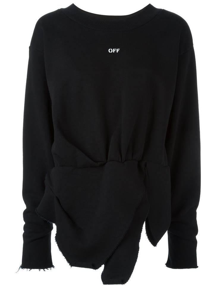 Off-white 'off' Print Asymmetric Sweatshirt