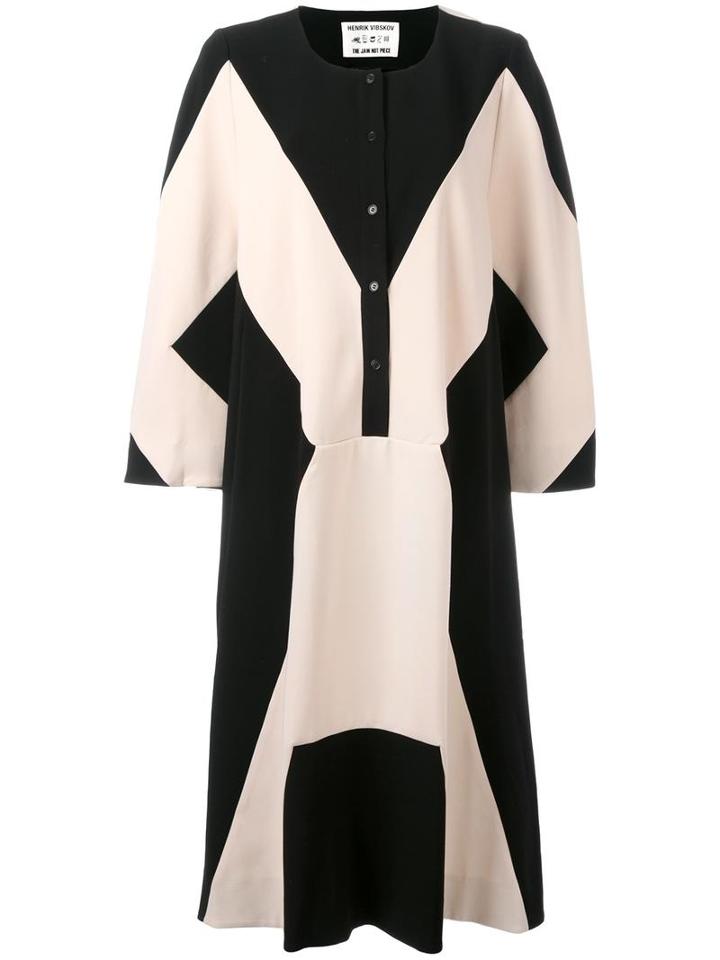 Henrik Vibskov Geometric Print Midi Dress, Women's, Size: Small, Black, Polyester