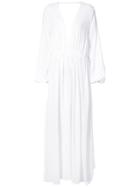 Kalita V-neck Beach Dress - White