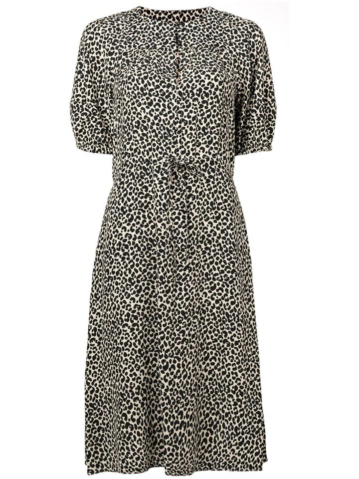 A.p.c. Leopard Print Midi Dress - Neutrals