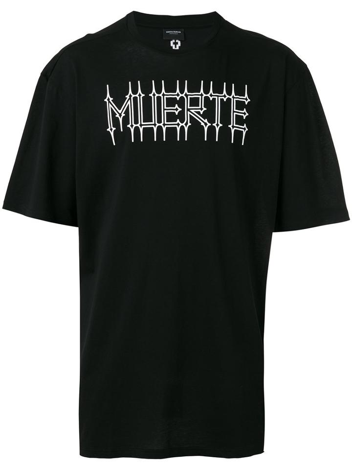 Marcelo Burlon County Of Milan Printed T-shirt, Men's, Size: Xs, Black, Cotton/polyester