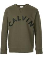 Ck Calvin Klein Logo Slim Fit Sweatshirt - Green