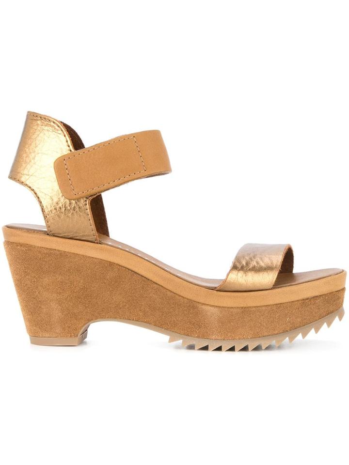 Pedro Garcia Francesca Wedge Sandals - Brown