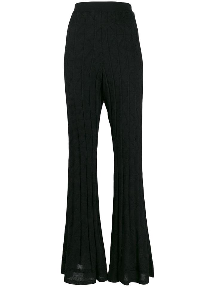M Missoni High-rise Flared Trousers - Black