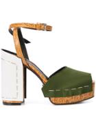 Marni Staple Detail Sandals - Multicolour