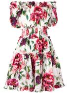 Dolce & Gabbana Floral Print Mini Dress - Multicolour
