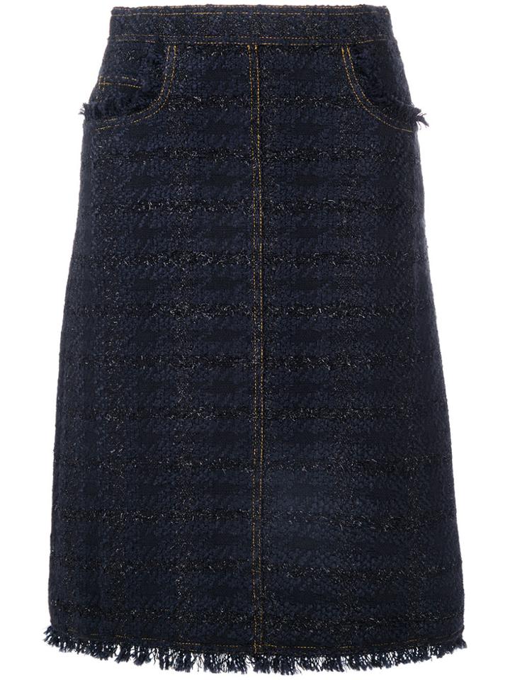 Tory Burch Aria Tweed Skirt - Black