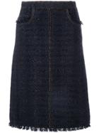 Tory Burch Aria Tweed Skirt - Black