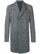Boss Hugo Boss Oversized Check Coat - Black