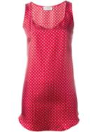 Alberto Biani Floral Print Relaxed Fit Tank Top, Women's, Size: 42, Red, Silk