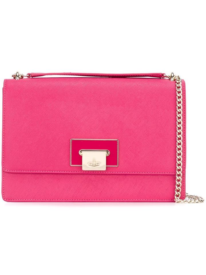 Vivienne Westwood Flap Shoulder Bag, Women's, Pink/purple