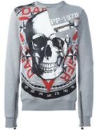 Philipp Plein Depeche Sweatshirt, Men's, Size: L, Grey, Cotton