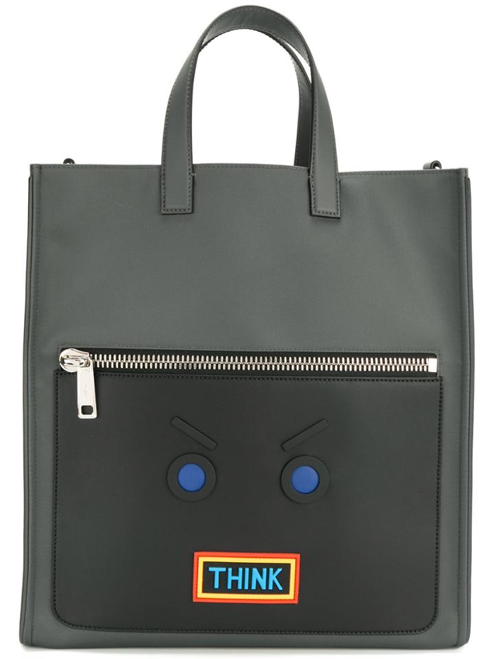 Fendi Appliqué Tote Bag - Green