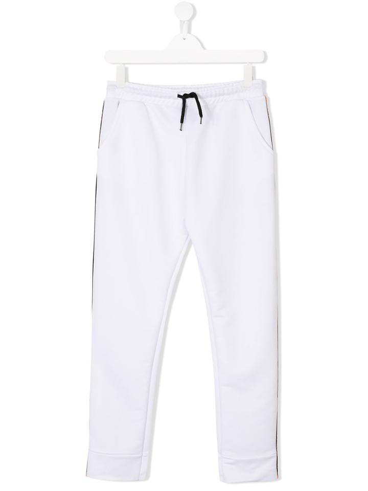 Diadora Junior Logo Web Track Trousers - White