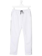 Diadora Junior Logo Web Track Trousers - White