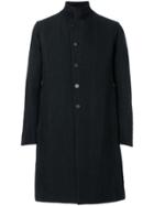 Devoa Pinstriped Coat - Black