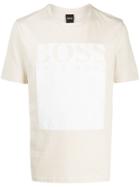 Boss Hugo Boss Logo Print T-shirt - Neutrals