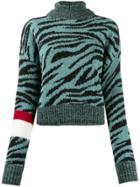 Brognano Tiger Knit Jumper - Green