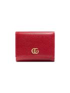 Gucci Gg Marmont Leather Wallet - Red