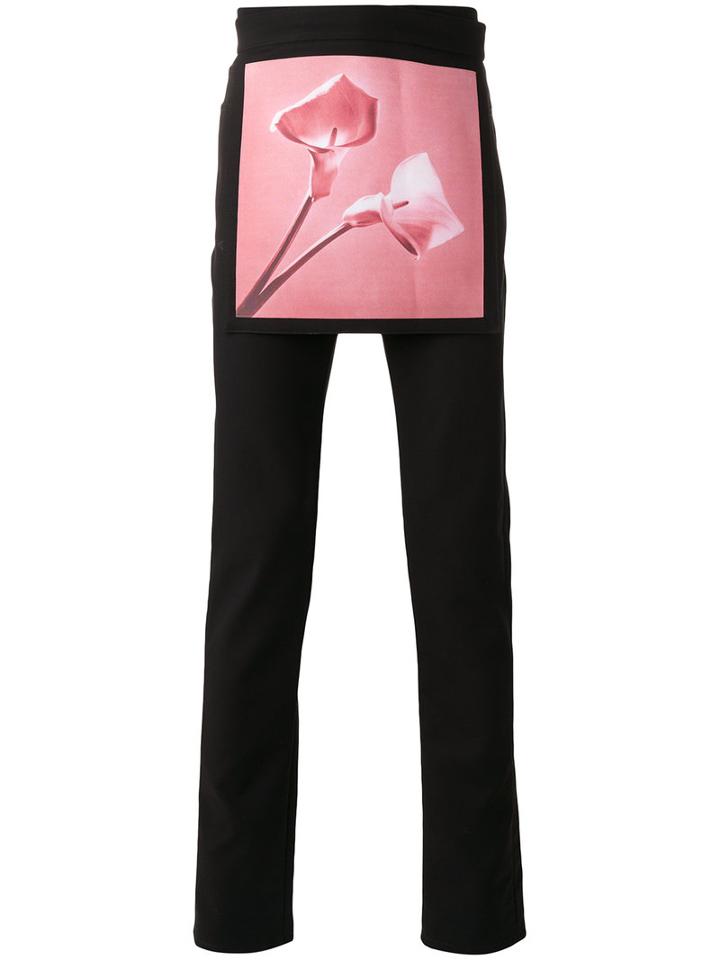 Raf Simons - Printed Apron Skinny Jeans - Men - Cotton - 29, Black, Cotton