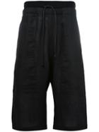 Isabel Benenato Bermuda Shorts, Men's, Size: 48, Black, Linen/flax