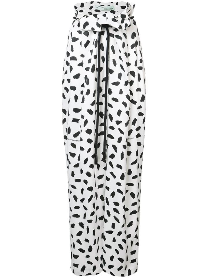 Off-white Printed Wide-leg Trousers