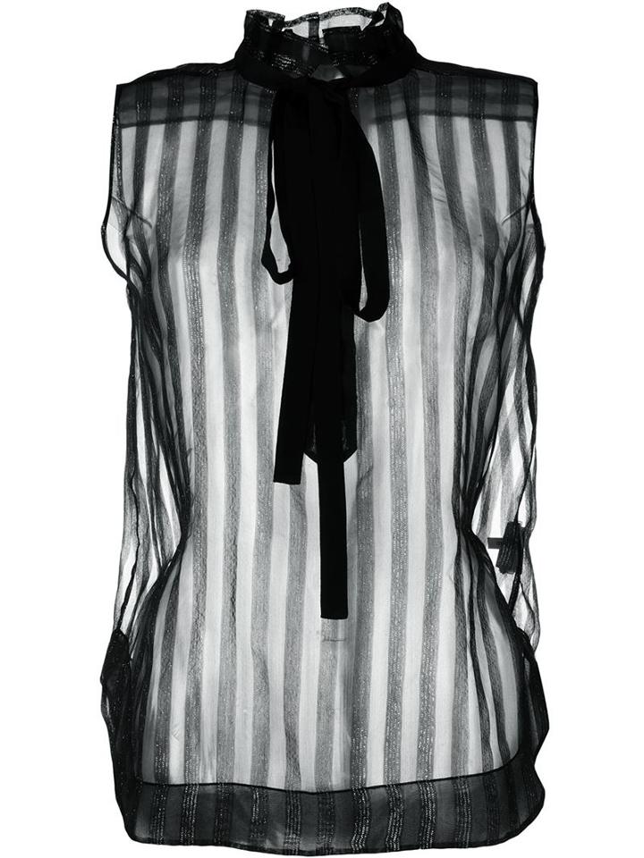 No21 Striped Sheer Blouse