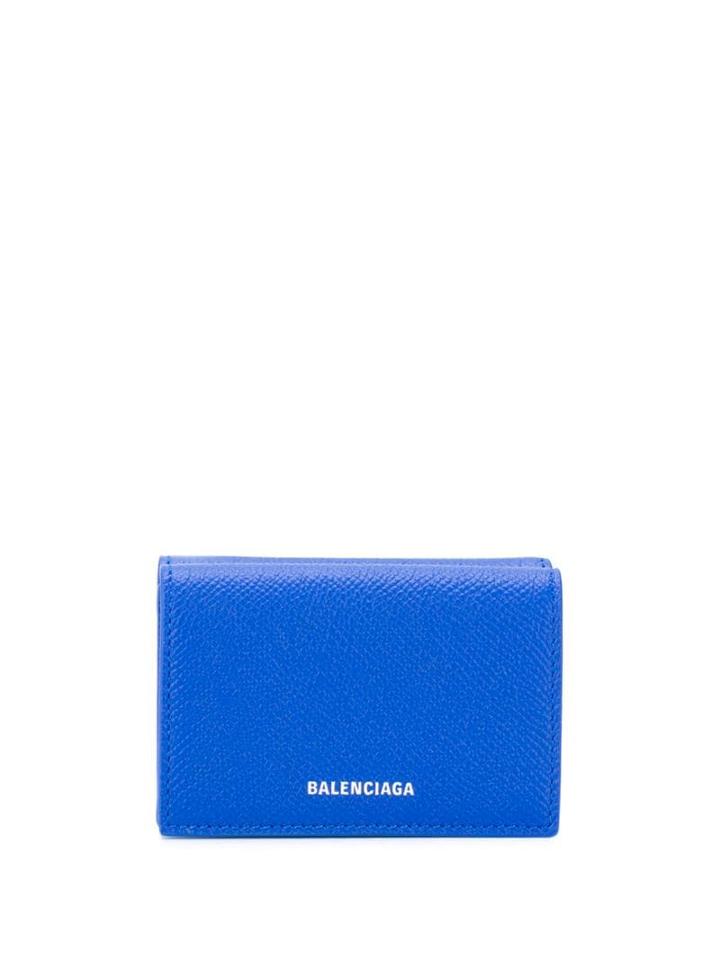 Balenciaga Ville Mini Wallet - Blue
