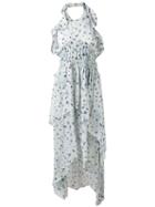 Iro Floral Print Halterneck Dress, Women's, Size: 36, Nude/neutrals, Viscose