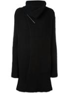 Ann Demeulemeester Safety Pin Cardigan, Women's, Size: 38, Black, Acrylic/nylon/spandex/elastane/wool