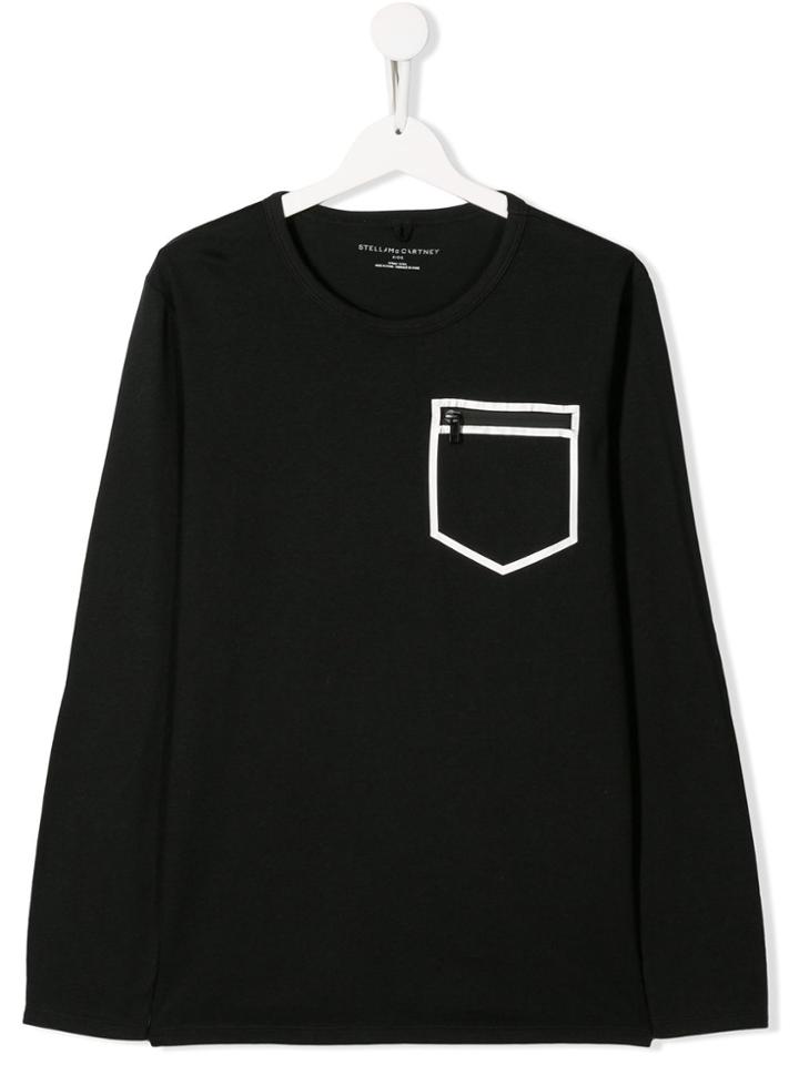 Stella Mccartney Kids Teen Pocket-detail T-shirt - Black
