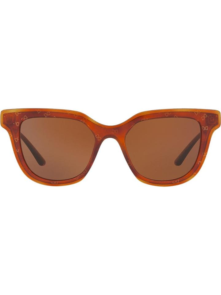 Dolce & Gabbana Eyewear Havana Wayfarer Sunglasses - Gold
