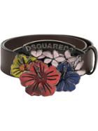 Dsquared2 Floral Buckle Belt - Brown