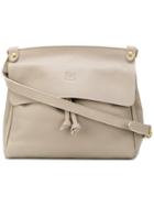 Il Bisonte Brand Embossed Shoulder Bag - Nude & Neutrals