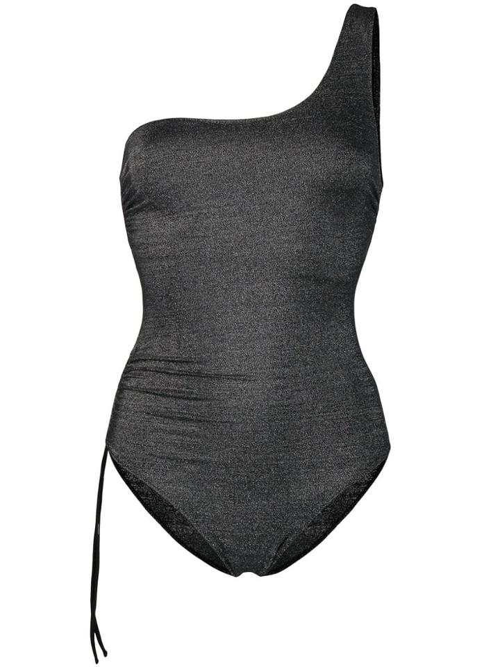 Mc2 Saint Barth Megan One-shoulder Swimsuit - Silver