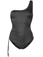 Mc2 Saint Barth Megan One-shoulder Swimsuit - Silver