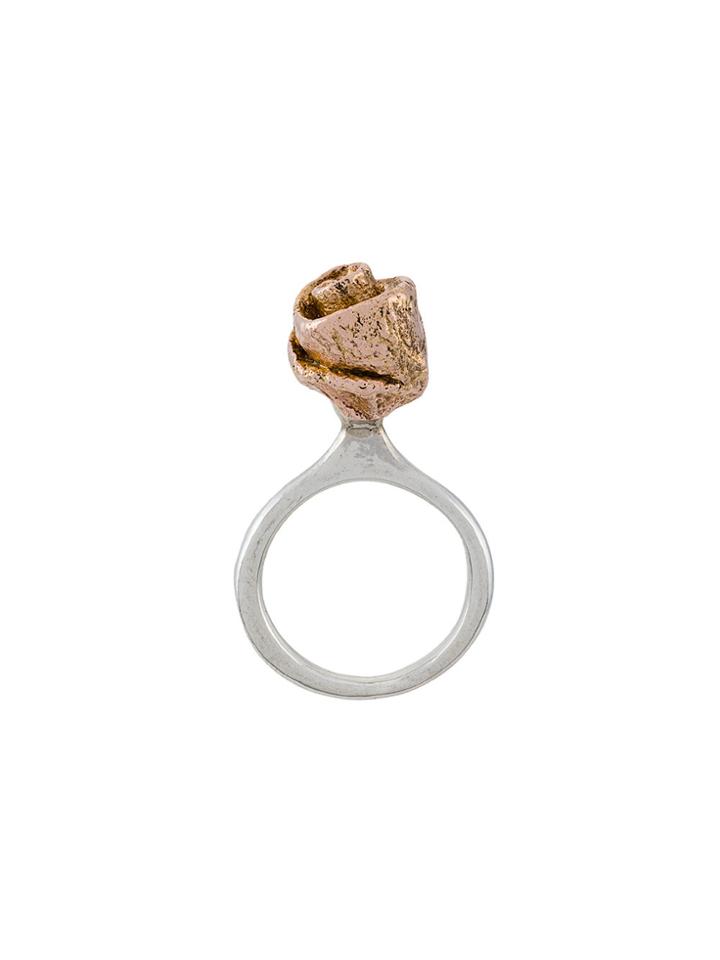 Rosa Maria Floral Ring - Metallic