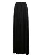Ann Demeulemeester Front Slit Skirt, Women's, Size: 36, Black, Cotton/rayon/viscose