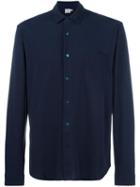 Sunspel Pique Shirt, Men's, Size: Small, Blue, Cotton