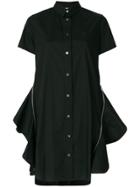 Sacai Flared Shirt Dress - Black