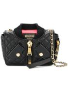 Moschino - Jacket-style Shoulder Bag - Women - Cotton/calf Leather/metal - One Size, Black, Cotton/calf Leather/metal
