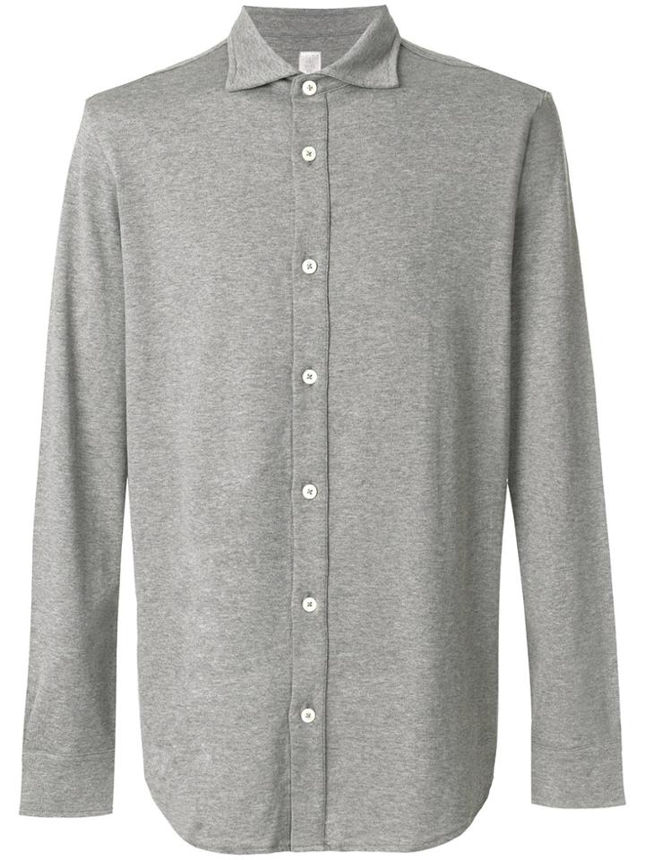 Eleventy Cutaway Collar Shirt - Grey