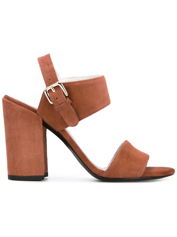 Stuart Weitzman Block Heel Sandals - Brown