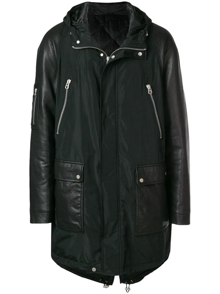 Drome Zip Hooded Parka - Black