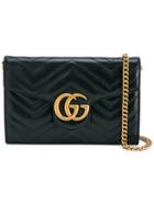 Gucci - Gg Marmont Matelassé Shoulder Bag - Women - Leather/suede/metal - One Size, Black, Leather/suede/metal